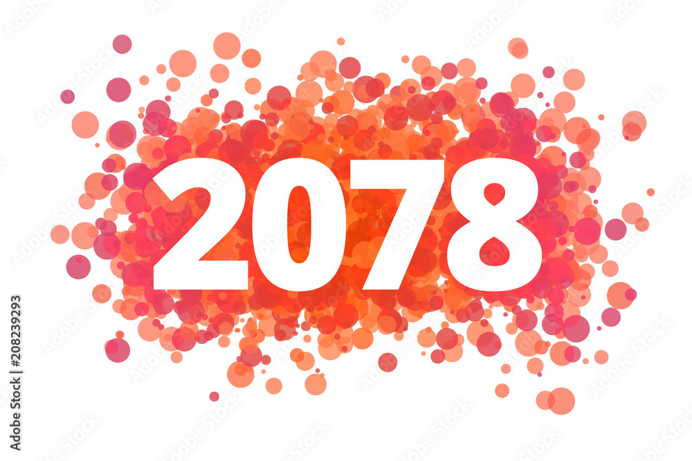 Jahr 2078 - dynamische rote Punkte Jahr 2078 - dynamische rote Punkte