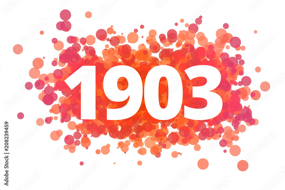 Jahr 1903 - dynamische rote Punkte Jahr 1903 - dynamische rote Punkte