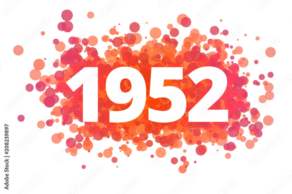 Jahr 1952 - dynamische rote Punkte Jahr 1952 - dynamische rote Punkte