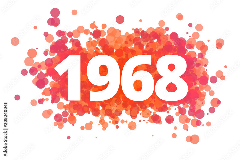 Jahr 1968 - dynamische rote Punkte Jahr 1968 - dynamische rote Punkte