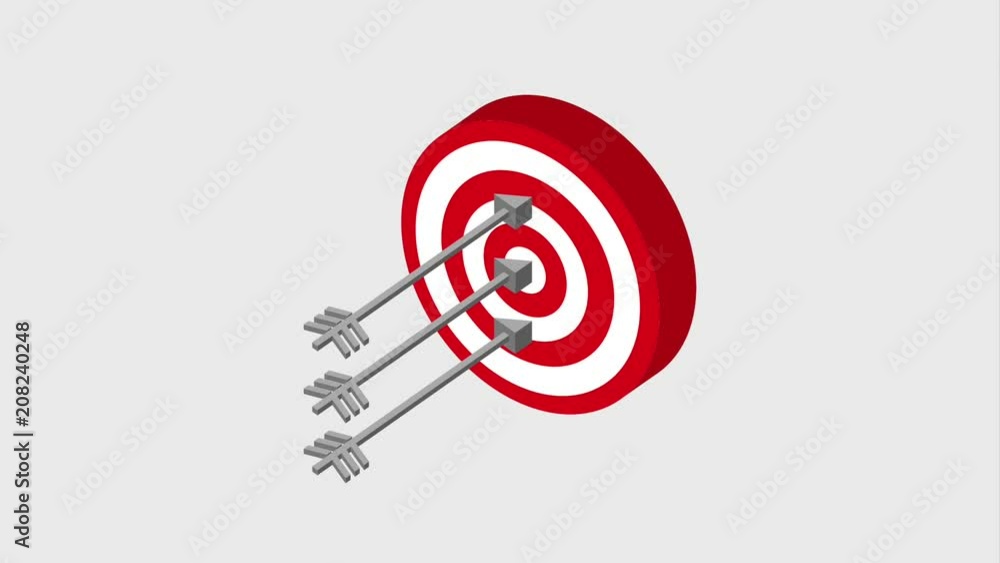 target three arrows startup business concept animation target three arrows startup business concept animation