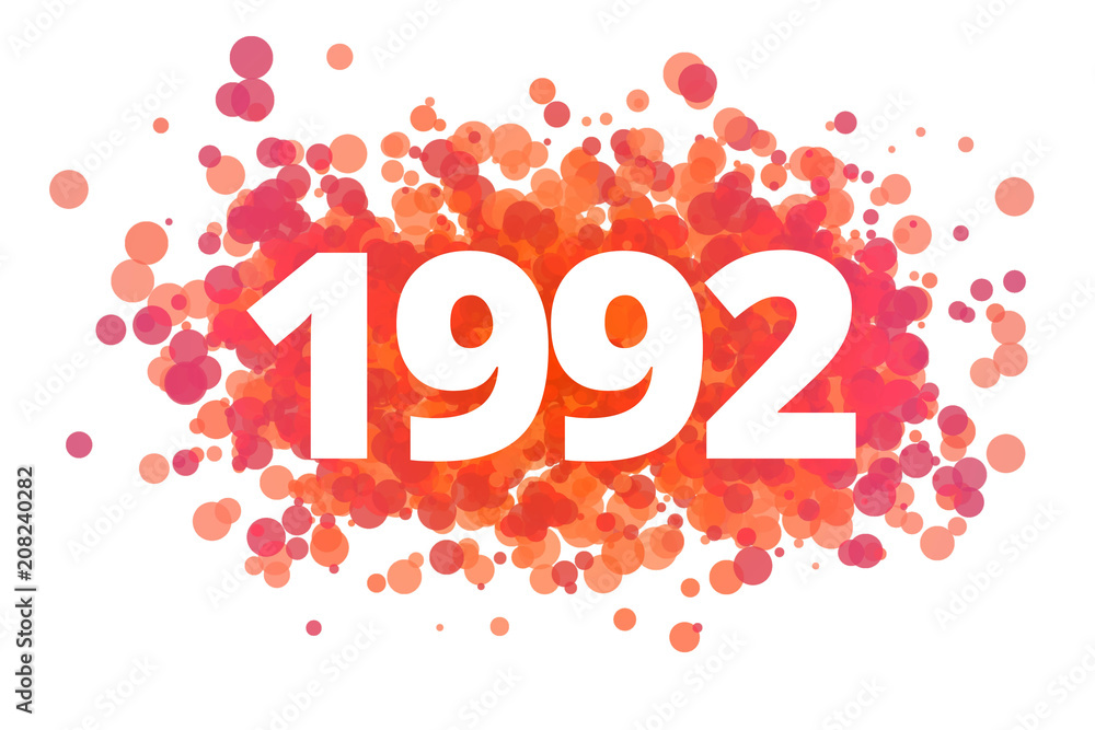 Jahr 1992 - dynamische rote Punkte Jahr 1992 - dynamische rote Punkte