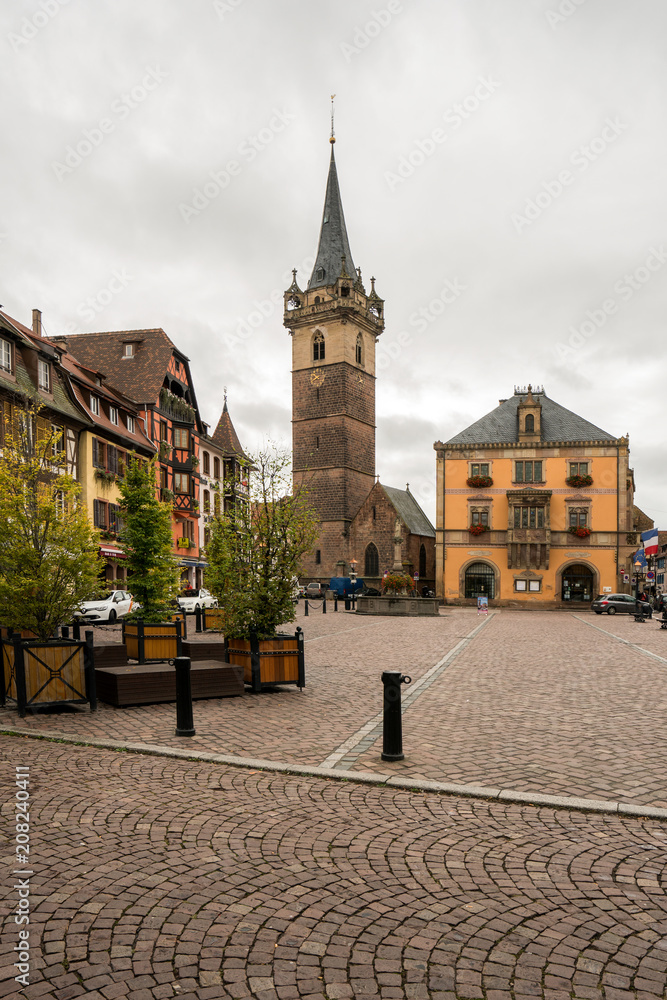 Old town in Alsace, Obernai..