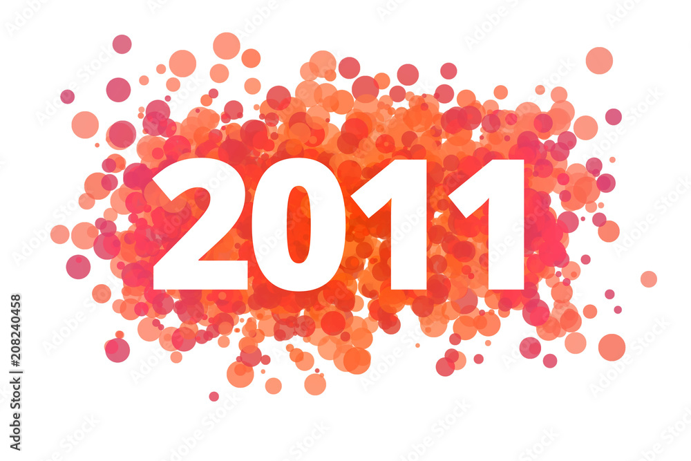 Jahr 2011 - dynamische rote Punkte Jahr 2011 - dynamische rote Punkte