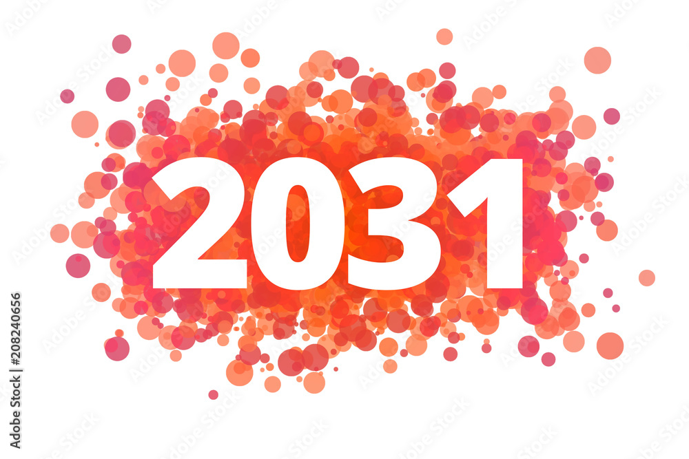 Jahr 2031 - dynamische rote Punkte Jahr 2031 - dynamische rote Punkte