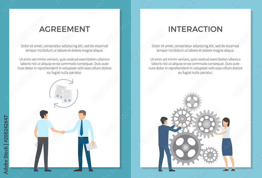 Agreement and Interaction Set of Posters with Text Agreement and Interaction Set of Posters with Text