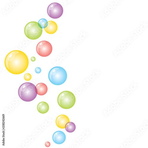 background with bright colored bubbles