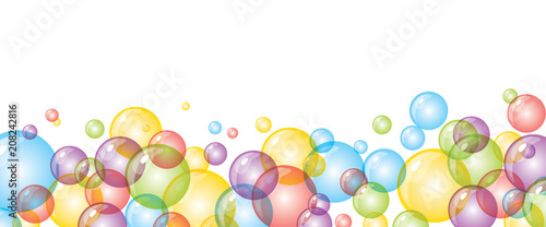 background with bright colored bubbles