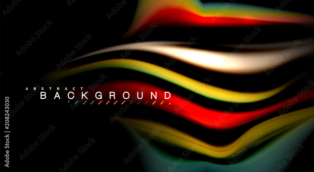 Fototapeta premium Blur color wave lines abstract background