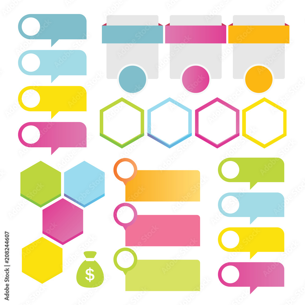 Fototapeta premium Infographic icon set - SEO elements