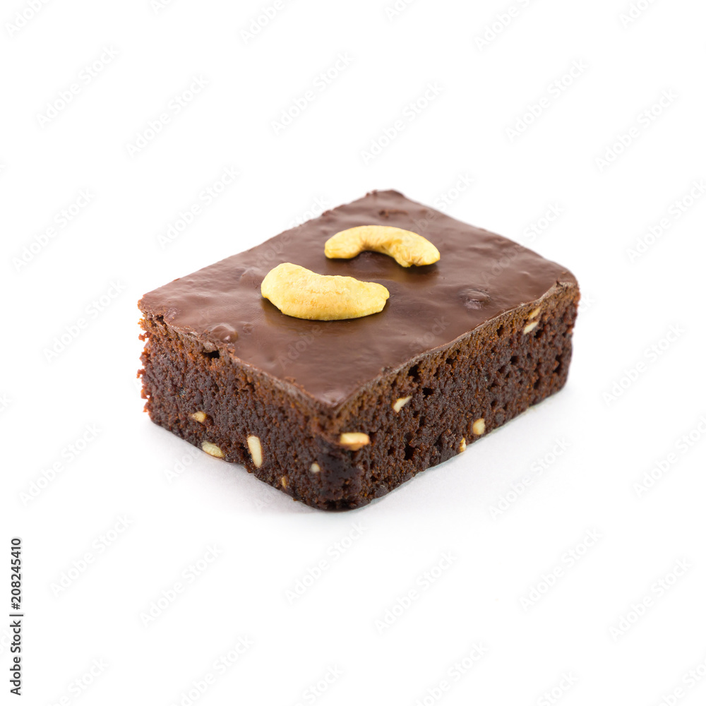 Chocolate Brownie isolated on white Chocolate Brownie isolated on white