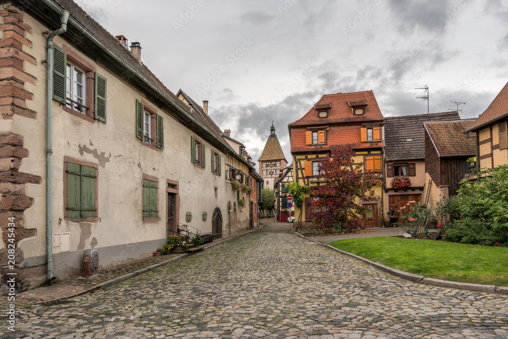 Old town in Alsace, Bergheim, Haut-Rhin..