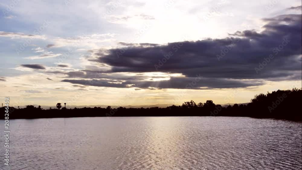 Time Lapse of Colorful dramatic sky with cloud at sunset.Sky with sun background Time Lapse of Colorful dramatic sky with cloud at sunset.Sky with sun background