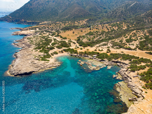 Beautiful view from the top of the Bay. Akamas, Cyprus photo