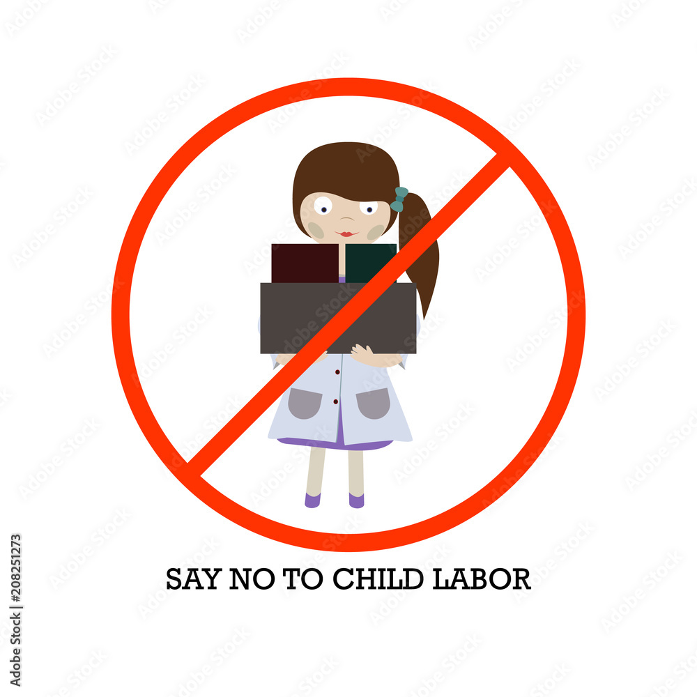 Concept for a World Day Against Child Labour Stock Vector | Adobe Stock