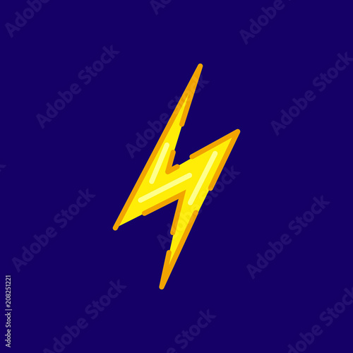 Lightning icon. Vector illustration