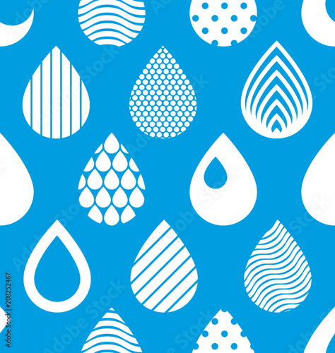 Falling rain drops water ve...