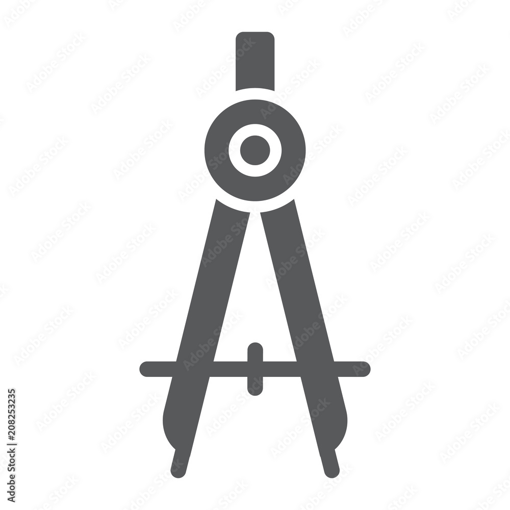 Divider glyph icon, school and education, compass sign vector graphics, a solid pattern on a white background, eps 10. Divider glyph icon, school and education, compass sign vector graphics, a solid pattern on a white background, eps 10.