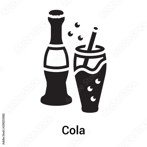 Cola icon vector sign and symbol isolated on white background, Cola logo concept