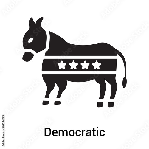 Democratic icon vector sign and symbol isolated on white background, Democratic logo concept