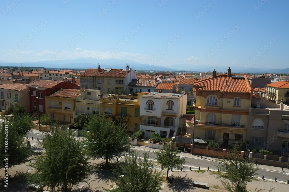 View of Perpignan city, France