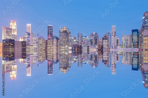Abstract style of city skyline background.
