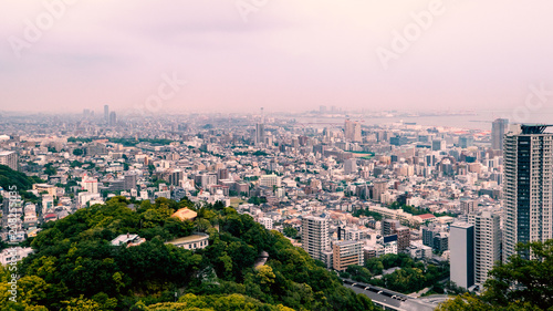 Kobe cityscape   Japan   View from Mt.Rokko