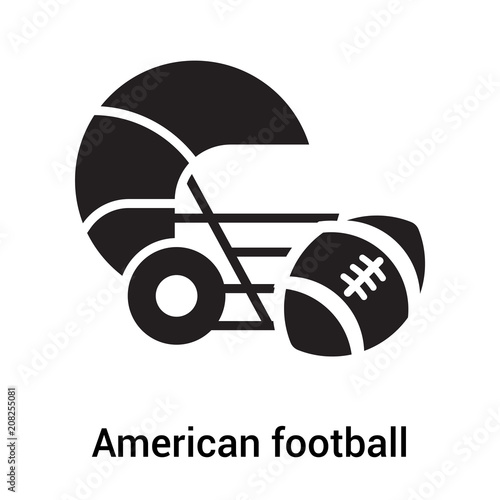 American football icon vector sign and symbol isolated on white background, American football logo concept