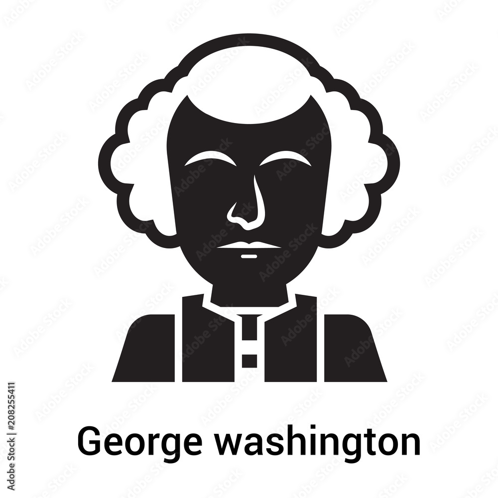 George washington icon vector sign and symbol isolated on white background, George washington logo concept George washington icon vector sign and symbol isolated on white background, George washington logo concept