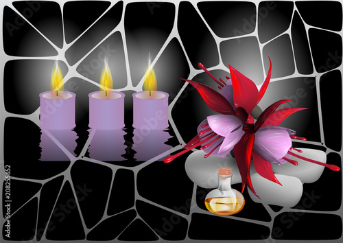 spa background with oil