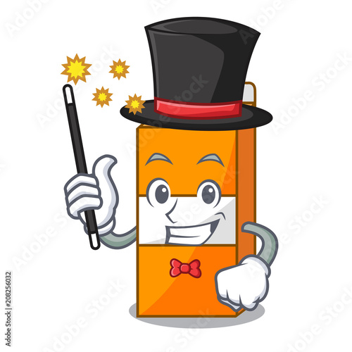 Magician package juice mascot cartoon