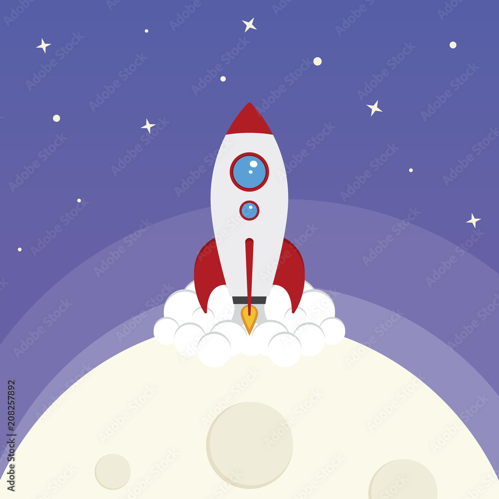 Cartoon Vector Space Rocket Cartoon Vector Space Rocket