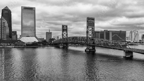 Jacksonville skyline from the air  Florida