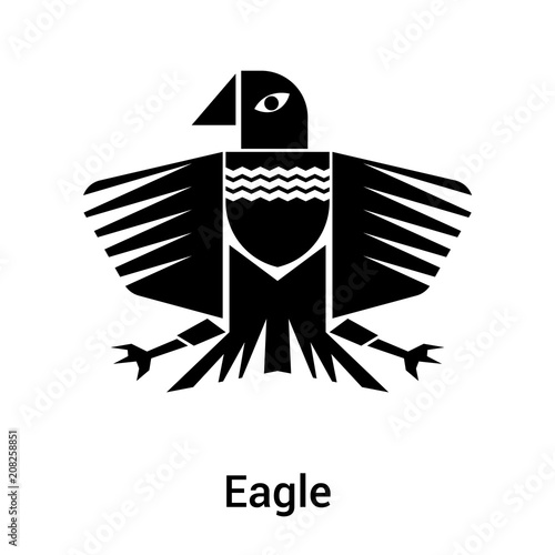 Eagle icon vector sign and symbol isolated on white background, Eagle logo concept