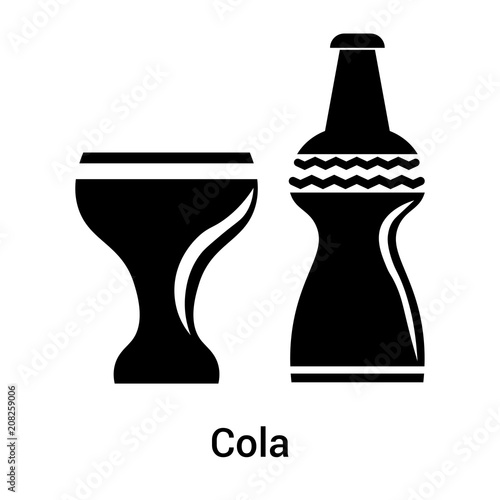 Cola icon vector sign and symbol isolated on white background, Cola logo concept