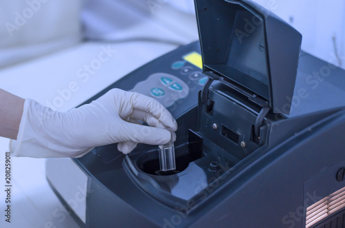Determination of bacterial growth by the optical density using spectrophotometer