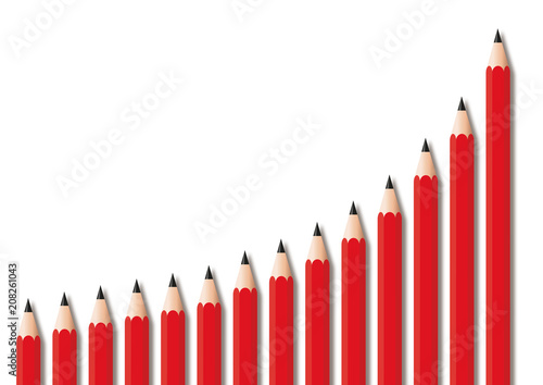 croissance - graphique - schéma - crayon - réussite - succès - entreprise - progression - présentation