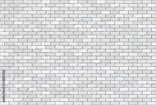 grey colors grunge brick wall texture seamless vector illustration