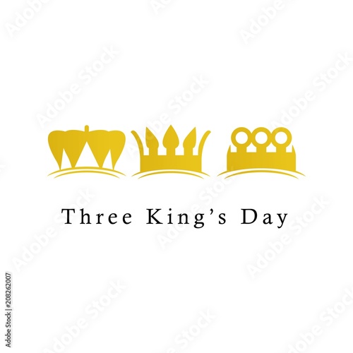 Three King's Day Logo Icon Vector Template Design Illustration