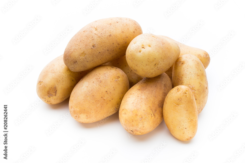 New potato isolated on the white background. New potato isolated on the white background.