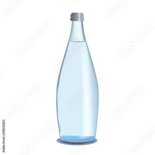Glass bottle of water
