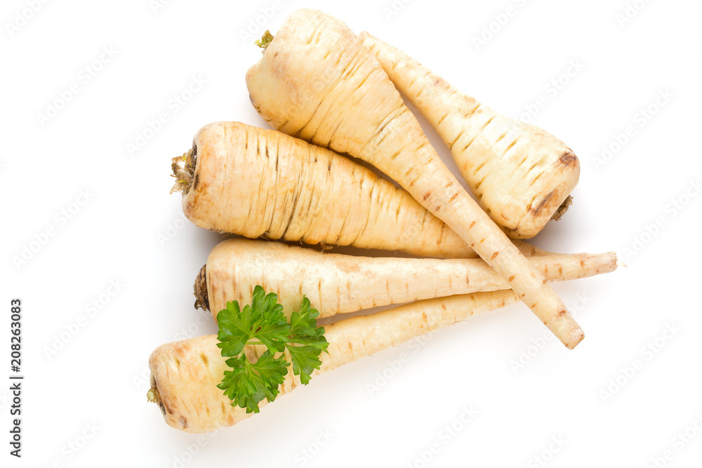 Parsnip isolated on the white background. Parsnip isolated on the white background.