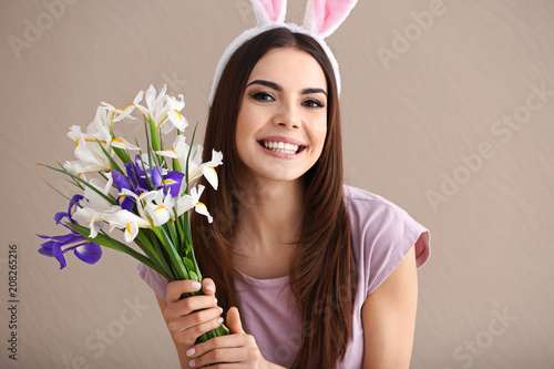 Smiling young woman wearing...