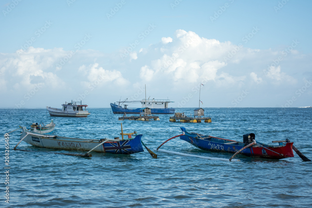Boats at Kuta Lombok