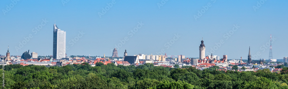 Ausblick auf die Leipziger Skyline,Stadtpanorama 