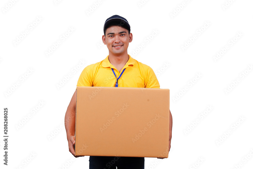 delivery man with cardboard boxes. delivery, mail, people and shipment concept delivery man with cardboard boxes. delivery, mail, people and shipment concept