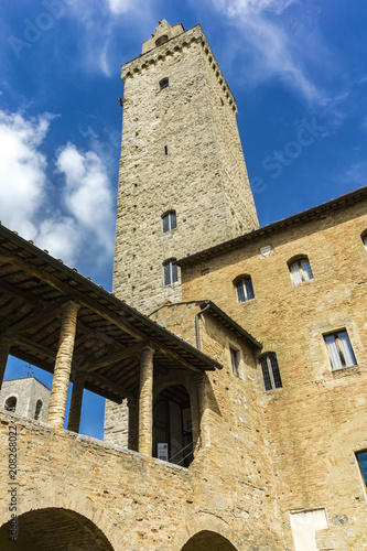Old stone towers at San Gimignano in Tuscany, Italy