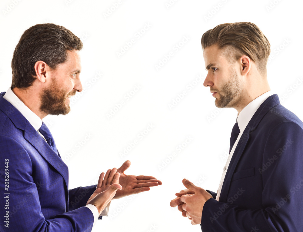 Friendship and business concept. Businessman with smiling face Friendship and business concept. Businessman with smiling face