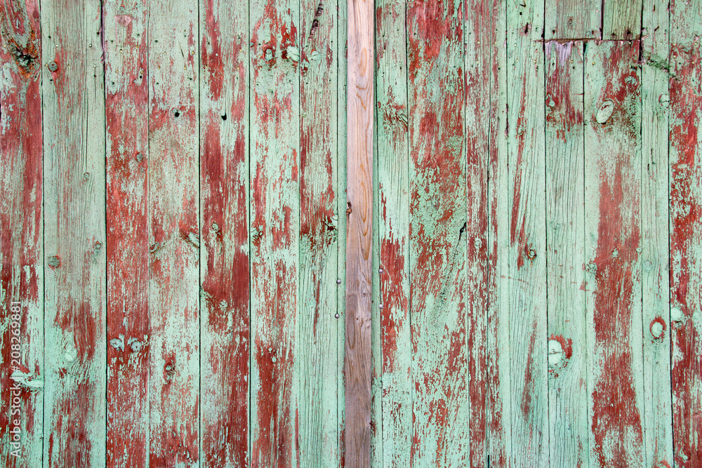 turquoise old wood plank background