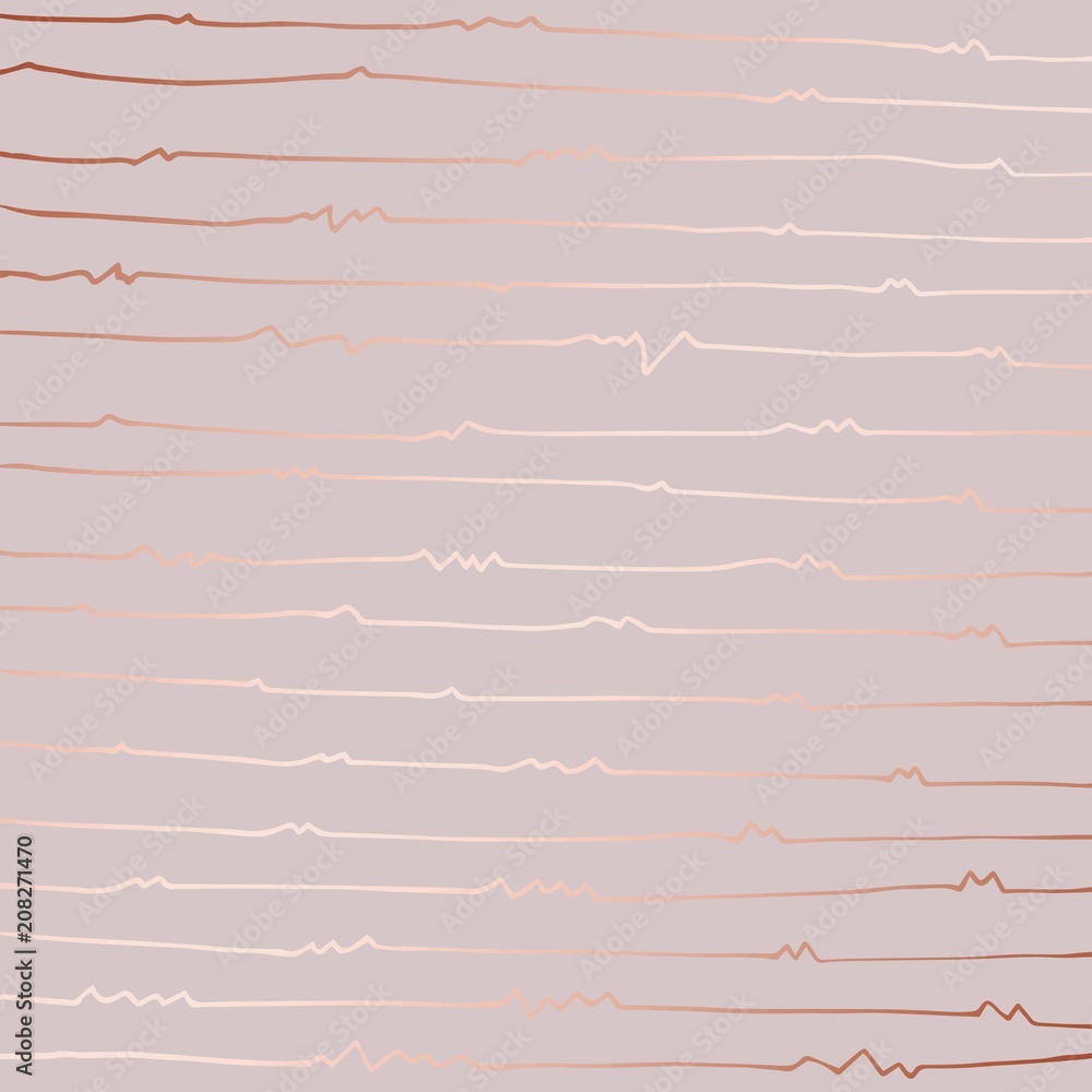 Naklejka premium Abstract vector pattern with rose gold imitation